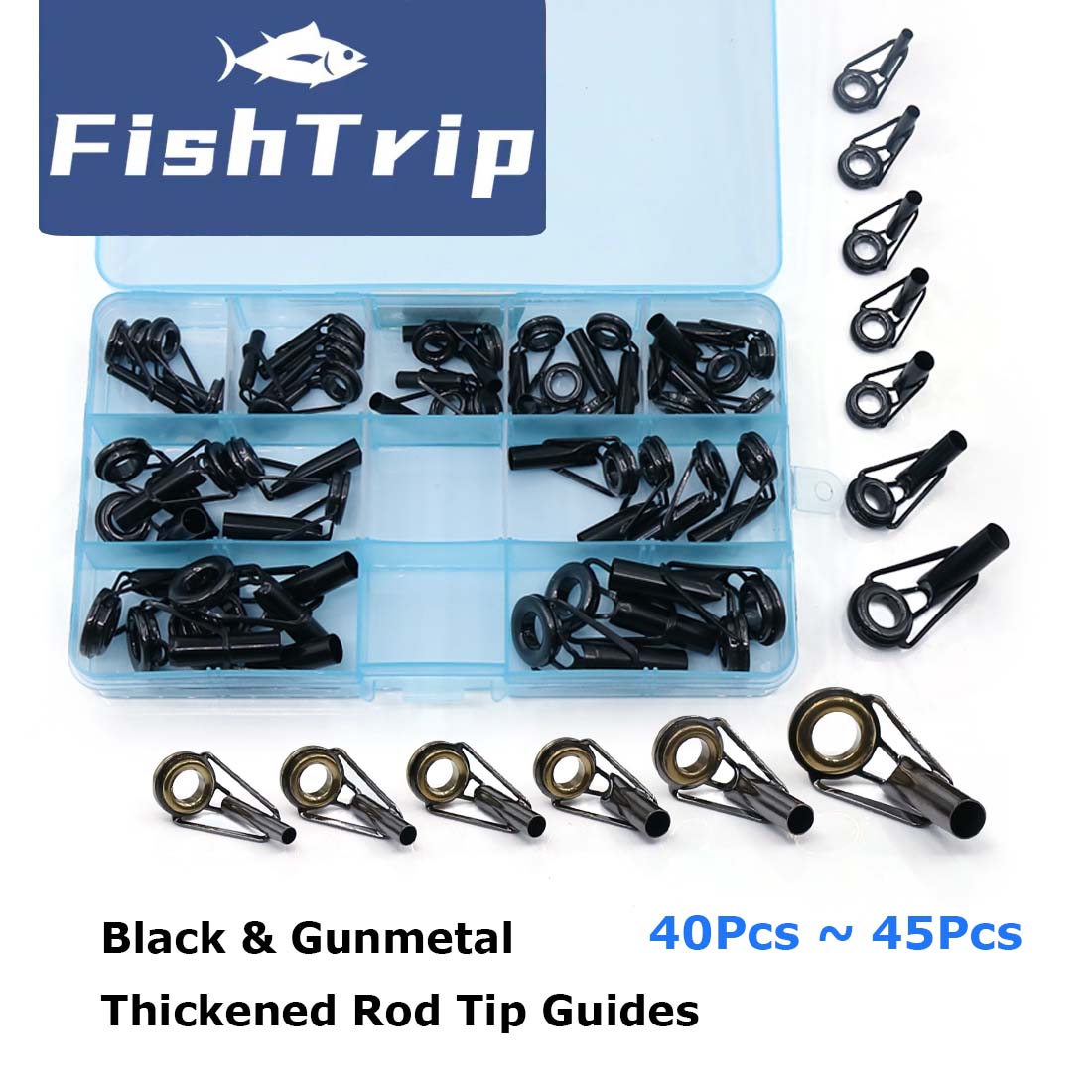 Fishing Rod Tip Replacement - FishTrip Kit di riparazione punta asta